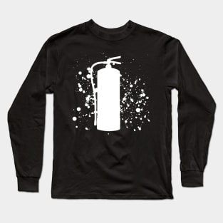 color fire extinguisher splat graffiti Design - white Long Sleeve T-Shirt